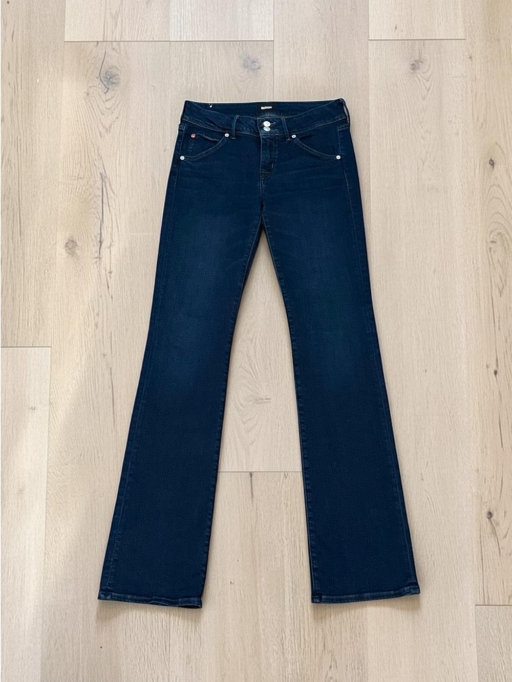 Hudson Jeans NWOT Beth Baby Bootcut Western Flap Pocket Dark Jeans Size 28